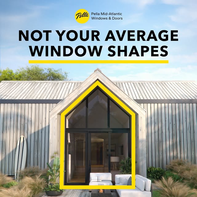 Windows don’t have to be square. From curves to angles, there are more options than you think to make your home one of a kind 🏡✨ #PellaMidAtlantic #PellaWindows