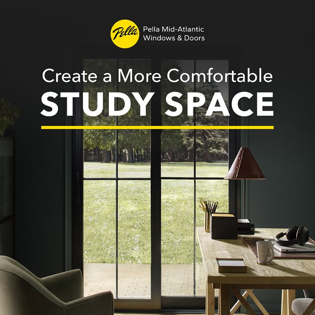 School is right around the corner. 🎒 Now’s the time to make your study spaces more comfortable. The right windows and doors help create quiet, bright, and focused spaces for homework and study sessions. #PellaMidAtlantic #PellaWindows