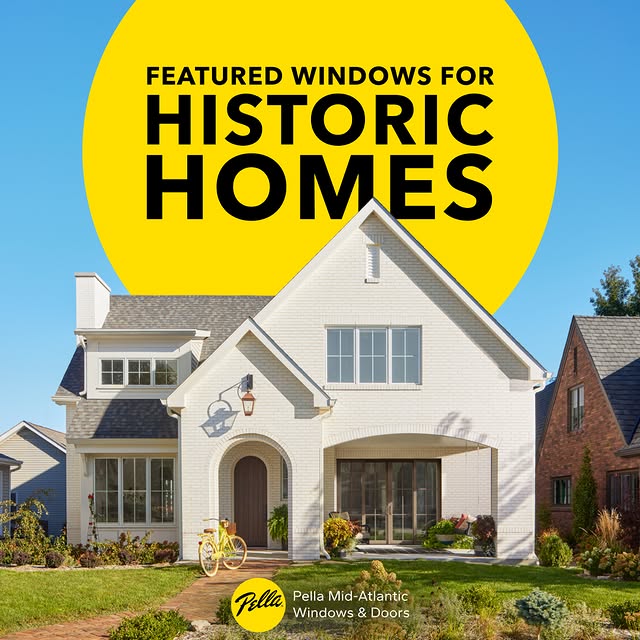 Historic homes deserve windows that honor the past and perform for the future. Pella Mid⁠-⁠Atlantic offers custom wood windows, true-to-era details, and support with local preservation requirements. 🏛️ #PellaMidAtlantic #PellaWindows