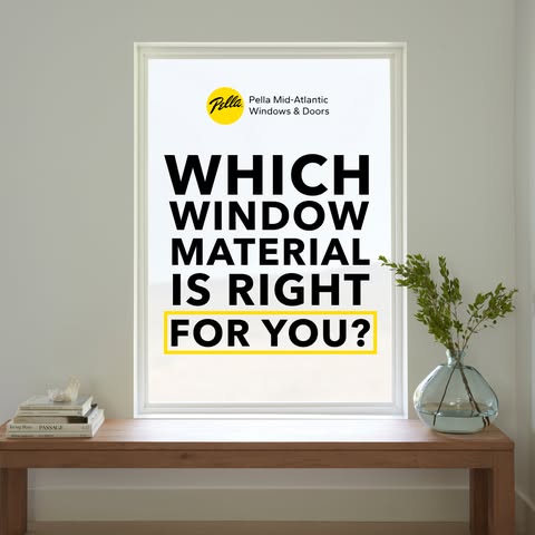 Not sure which window material is right for your home? Here’s a quick look at the options: vinyl, wood, and fiberglass. Each offers different benefits when it comes to style, performance, and maintenance. 🪟 #PellaWindows #PellaMidAtlantic