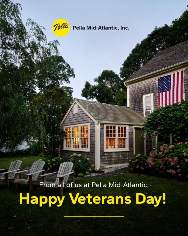 Today and every day, we honor our veterans.Thank you for your service and sacrifice — from all of us at Pella Mid⁠-⁠Atlantic.#PellaMidAtlantic #PellaWindows #veteransday