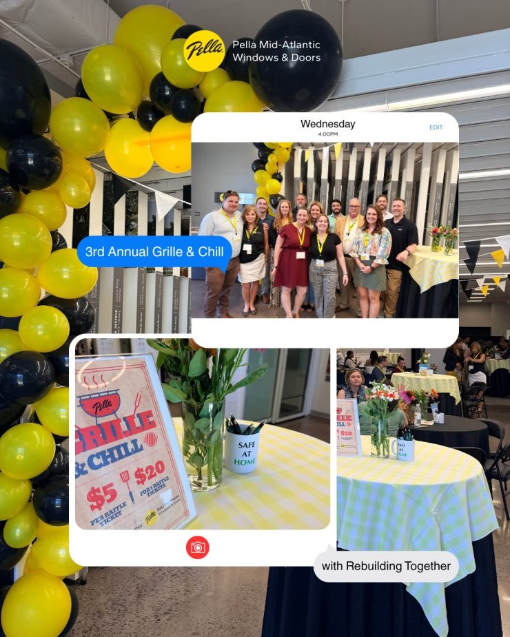 Thank you to everyone who joined us for our 3rd Annual Grille & Chill at our Tysons Corner Experience Center!

It was a great evening of food, networking, and community, all while supporting Rebuilding Together Arlington/Fairfax/Falls Church. We appreciate everyone who attended and helped make this year’s event a success. 💛

#PellaMidAtlantic