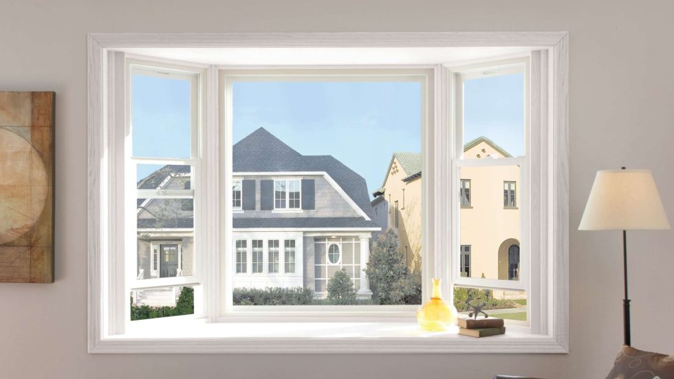 Bright bay window framing a peaceful neighborhood and inviting natural light indoors