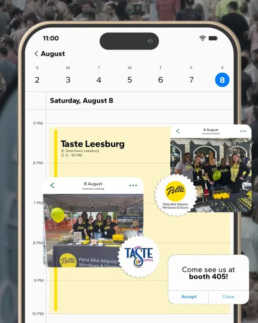 THIS SATURDAY! 🎉

Join us at Taste Leesburg from 5–10 PM! Stop by Booth 405 to meet the team, learn more about our products, and get inspired for your next home project. We can’t wait to see you there! 💛

#PellaMidAtlantic