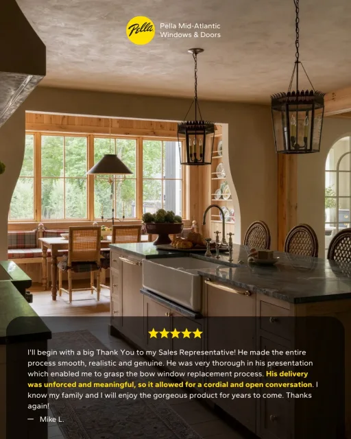 A smooth process starts with the right guidance. 💛

We’re proud to have a team that takes the time to explain every step, answer questions, and help customers feel confident in their decisions.

Ready to start your own window or door project? Schedule a free in-home consultation with our team.

#PellaMidAtlantic